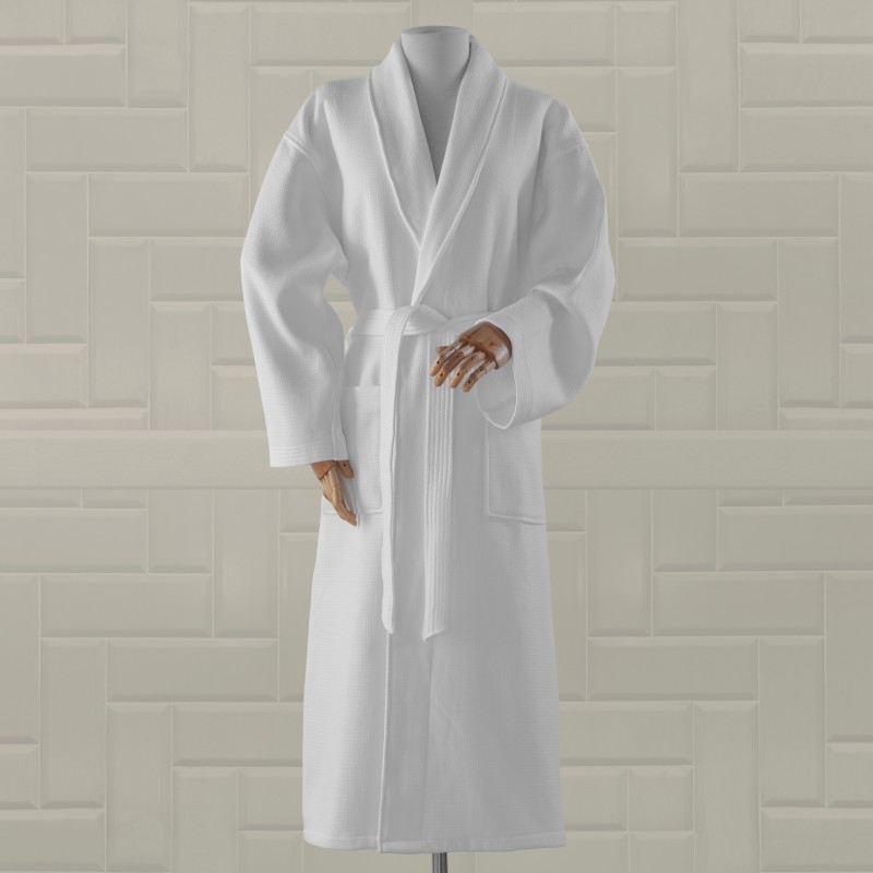 Albornoz Nido de Abeja y Rizo 100% Algodón - HOTTELS by Vayoil